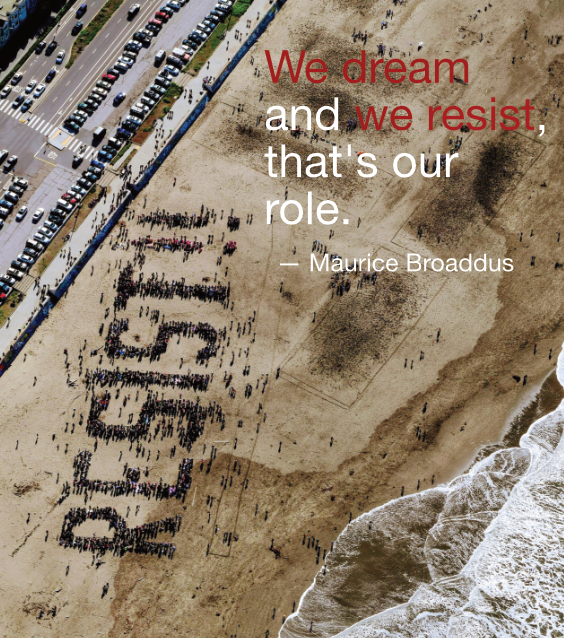 Image with Maurice Broaddus quote, "We dream and we resist, that's our role."